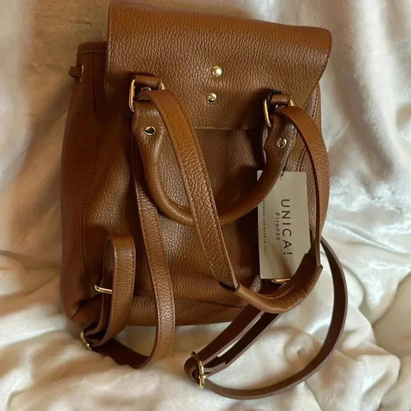 NWT UNICA! FIRENZE ITALIAN LEATHER BACKPACK PURSE - Picture 4 of 6
